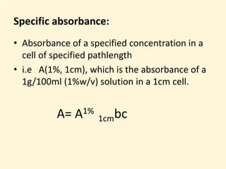 Specific Absorbance